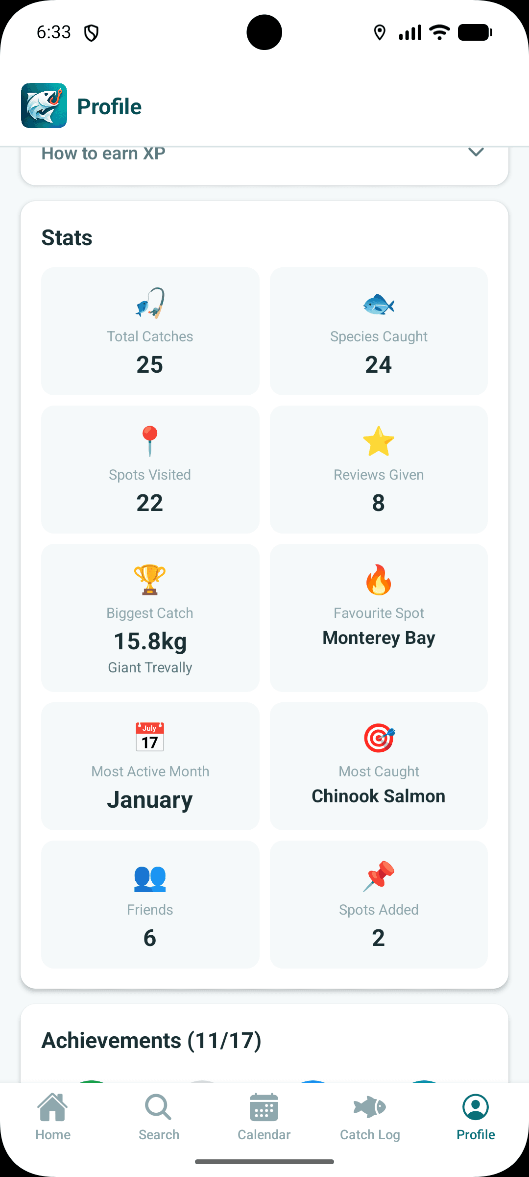 Stats tiles overview